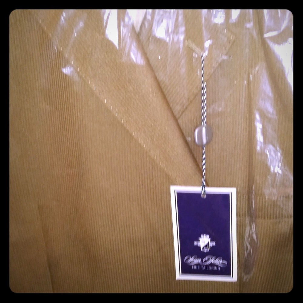 Men's suit, caramel Brown, pants uncut